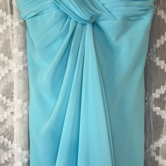 David’s Bridal Strapless Crinkle Chiffon Dress - Picture 5 of 12